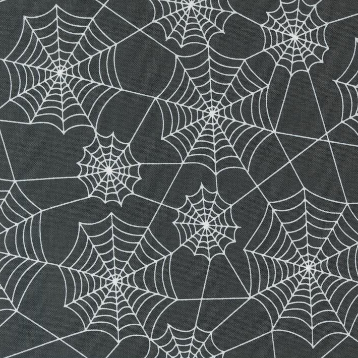 Hey Boo Midnight Novelty Spider Webs Fabric-Moda Fabrics-My Favorite Quilt Store