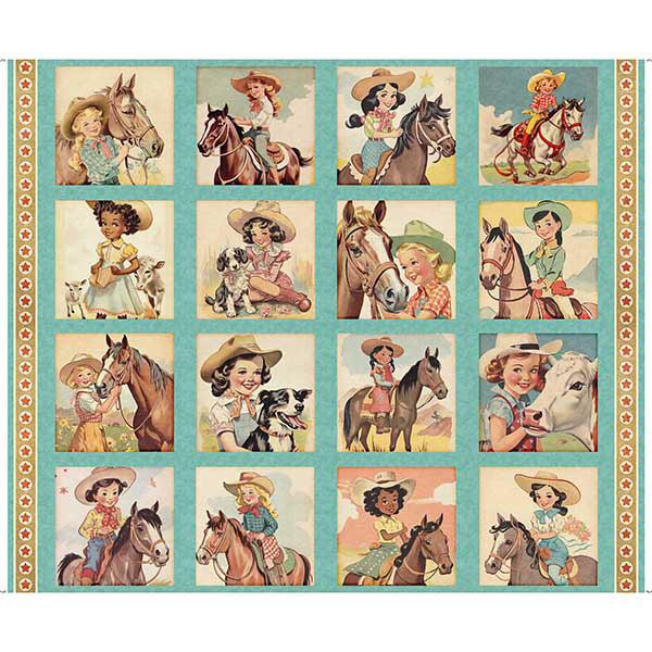 Hey Cowgirl Jade Cowgirl Picture Patch 36" Panel