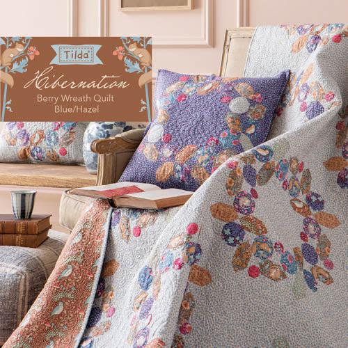 Hibernation Berry Wreath Blue/Hazel Quilt Pattern-Digital Download-Tilda Fabrics-My Favorite Quilt Store