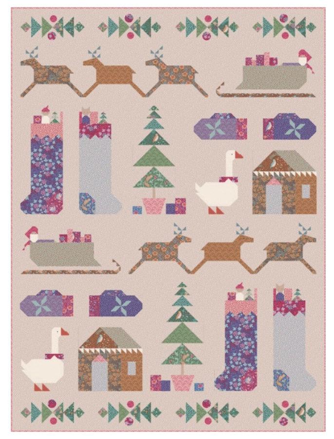 Hibernation Happy Holidays Beige Quilt Pattern-Digital Download-Tilda Fabrics-My Favorite Quilt Store