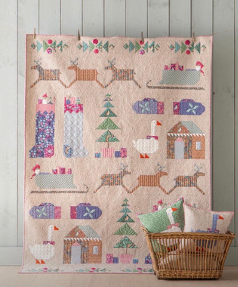 Hibernation Happy Holidays Beige Quilt Pattern-Digital Download-Tilda Fabrics-My Favorite Quilt Store