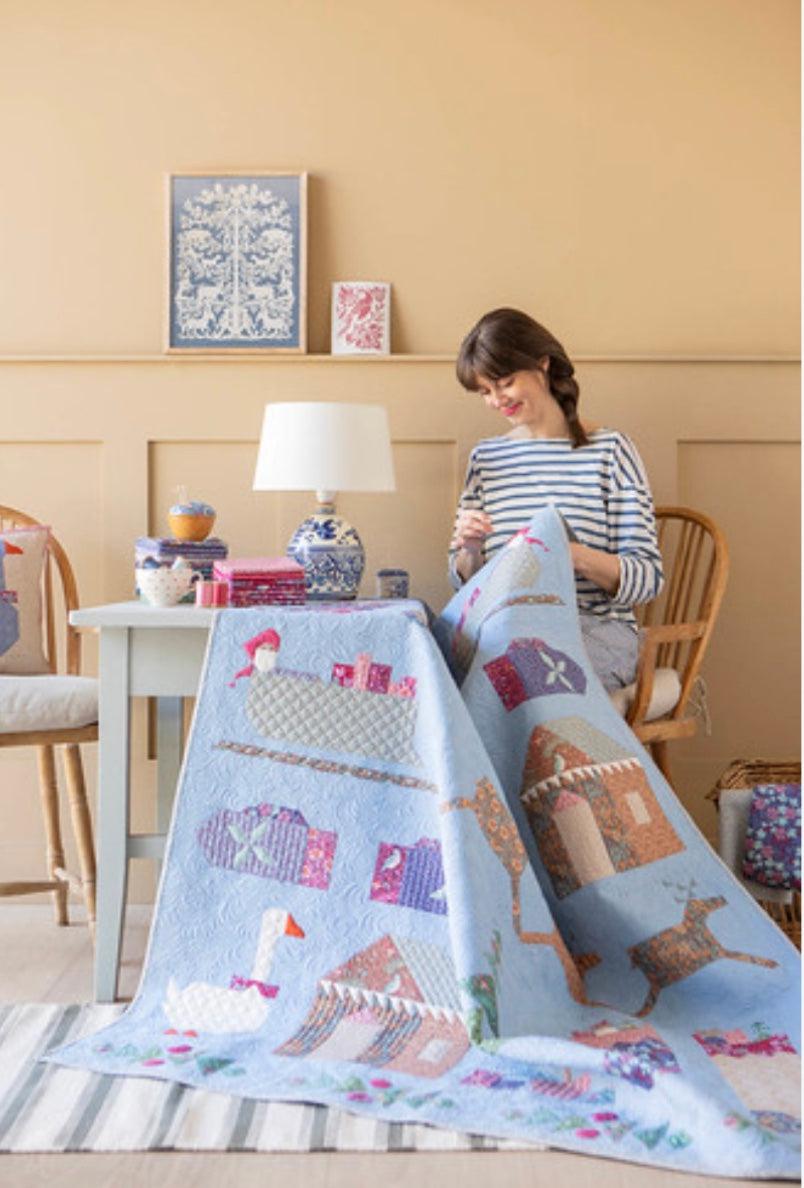 Hibernation Happy Holidays Blue Quilt Pattern-Digital Download-Tilda Fabrics-My Favorite Quilt Store