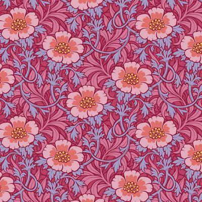Hibernation Hibiscus Winterrose Fabric-Tilda Fabrics-My Favorite Quilt Store