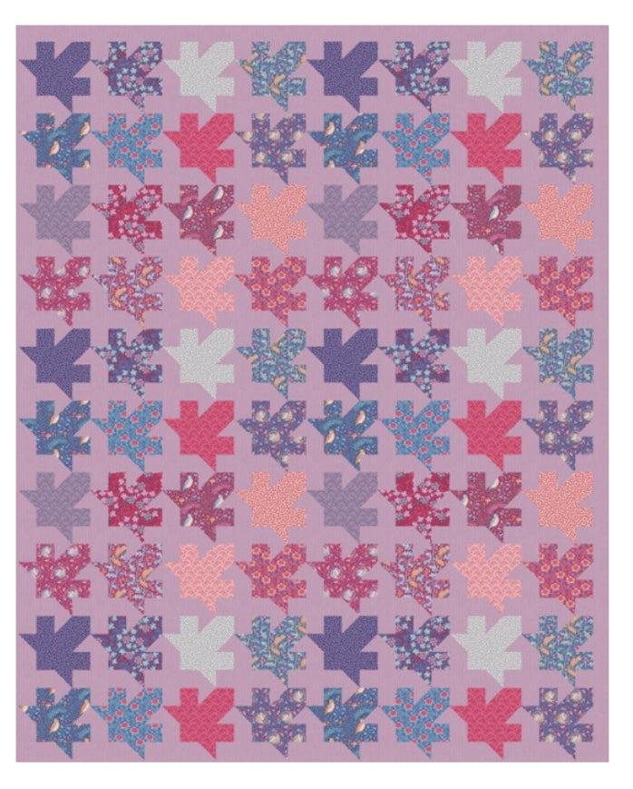 Hibernation Maple Leaf Plum Quilt Pattern-Digital Download-Tilda Fabrics-My Favorite Quilt Store