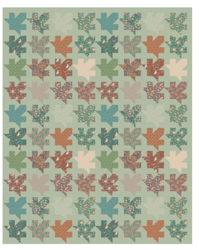 Hibernation Maple Leaf Sage Quilt Pattern-Digital Download-Tilda Fabrics-My Favorite Quilt Store