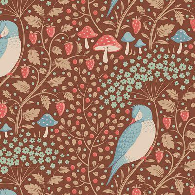 Hibernation Pecan Sleepybird Fabric-Tilda Fabrics-My Favorite Quilt Store
