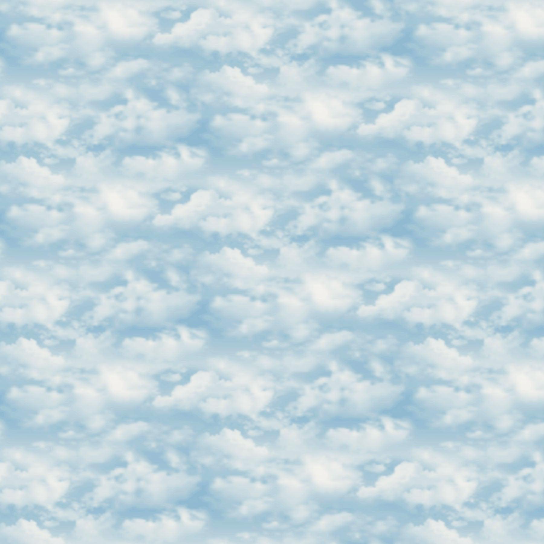 Hidden Valley Naturescapes Blue Clouds Digital Print Fabric