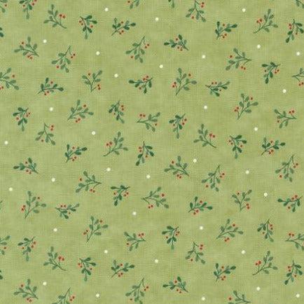 Holidays At Home Sage Ditsy Greenery Fabric-Moda Fabrics-My Favorite Quilt Store