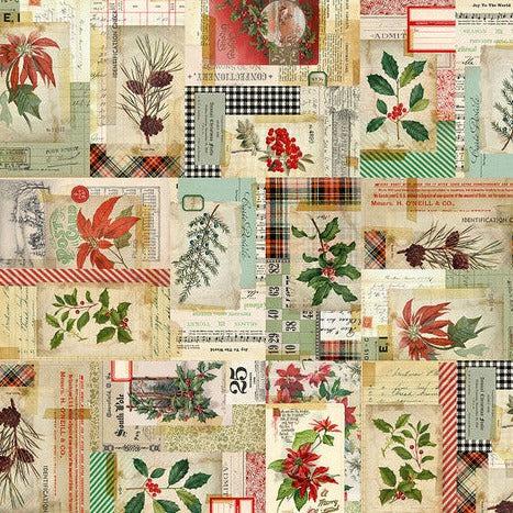 Holidays Past Multi Collage 108" Wide Backing Fabric-Free Spirit Fabrics-My Favorite Quilt Store