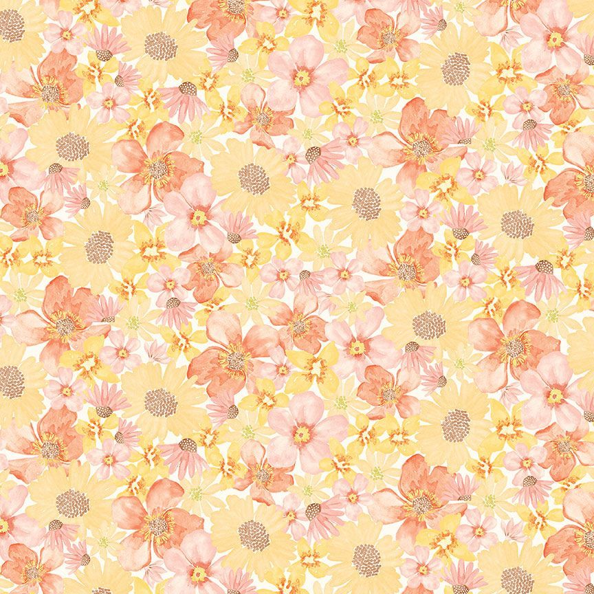 Home Sweet Home Multi Cute Packed Floral Fabric-Timeless Treasures-My Favorite Quilt Store