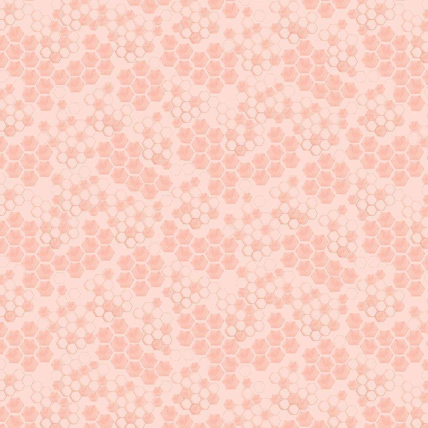 Home Sweet Home Pink Honeycomb Fabric-Timeless Treasures-My Favorite Quilt Store