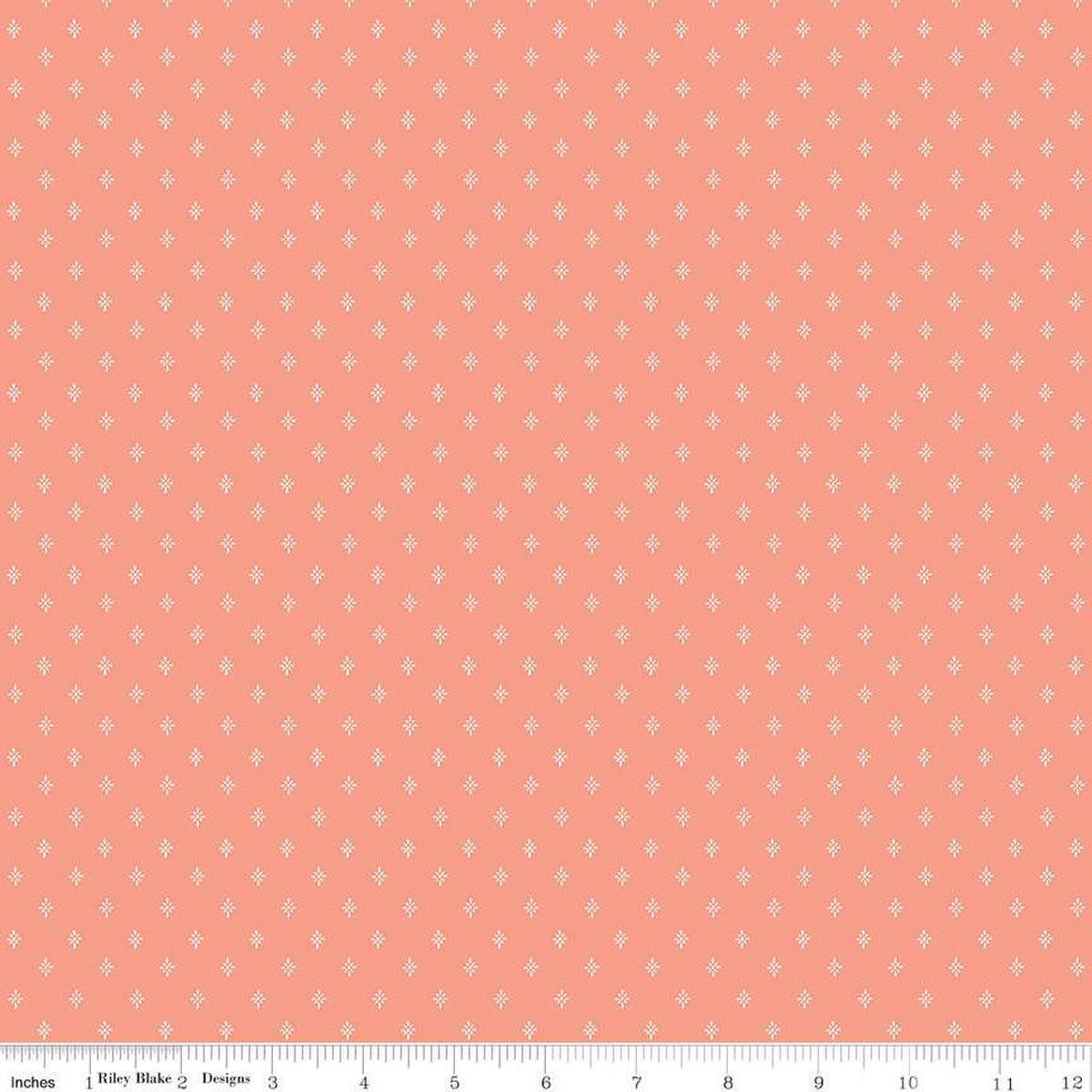 Homemade Coral Sparkle Fabric-Riley Blake Fabrics-My Favorite Quilt Store