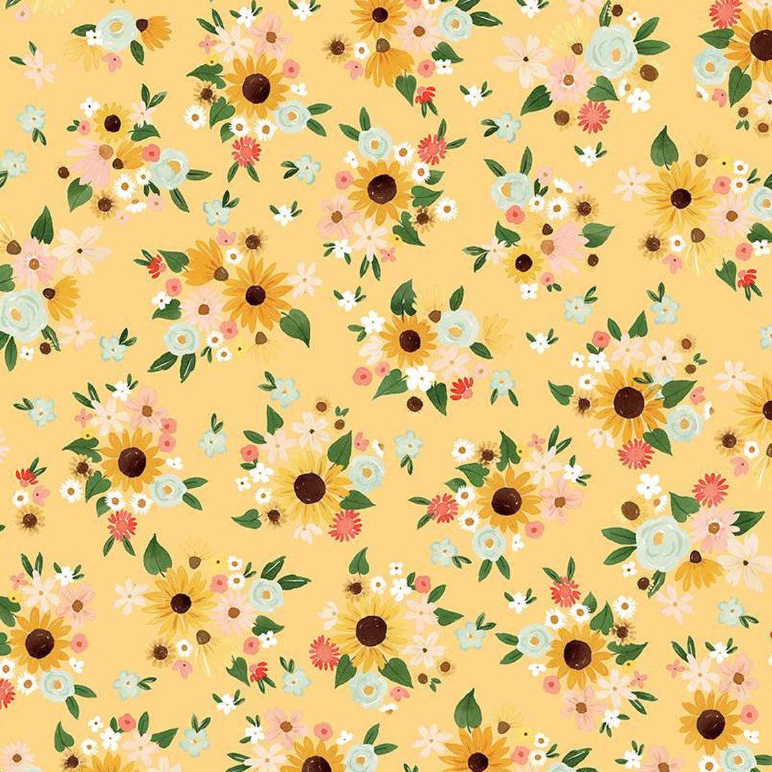 Homemade Main Sunshine Floral Fabric-Riley Blake Fabrics-My Favorite Quilt Store