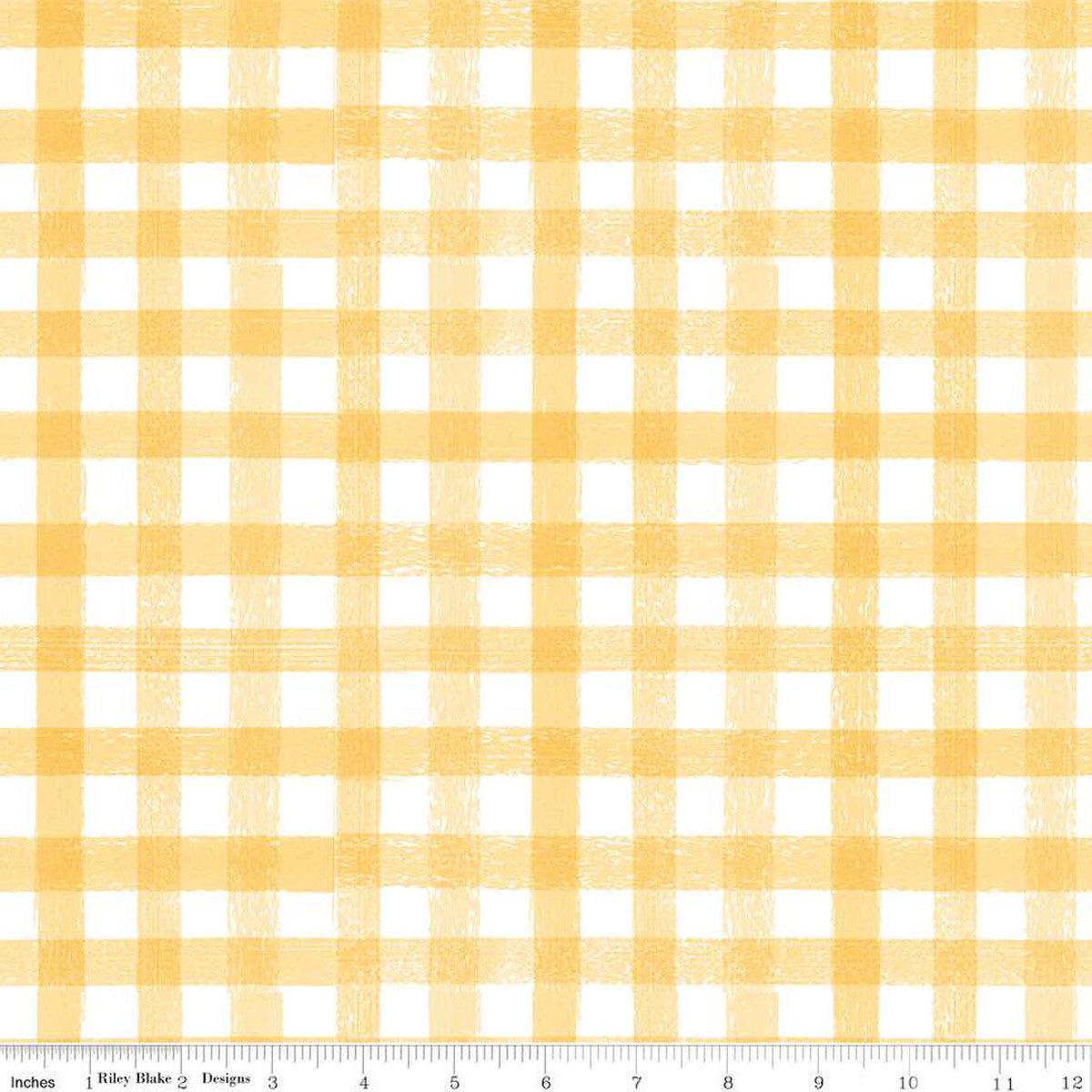 Homemade Sunshine Gingham Fabric by Echo Park Paper Co. - Riley Blake  Fabrics