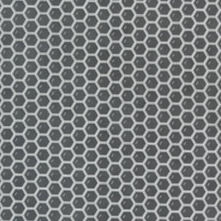 Honey & Lavender Charcoal Honeycomb Fabric