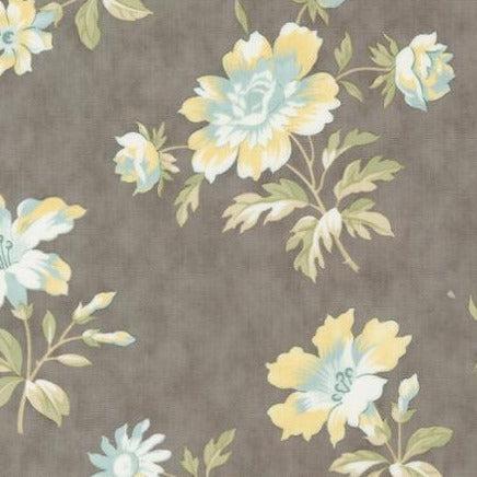 Honeybloom Charcoal Blooming Florals Fabric