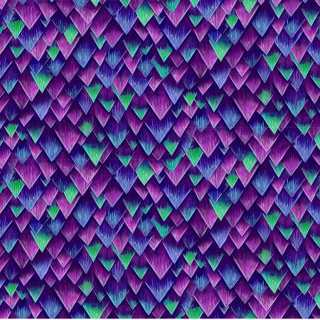 Hootie Patootie Blue Feather Triangles Fabric-P & B Textiles-My Favorite Quilt Store