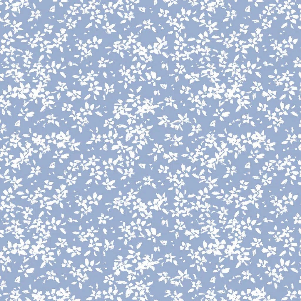 House of Blooms Blue Scattered Petals Fabric