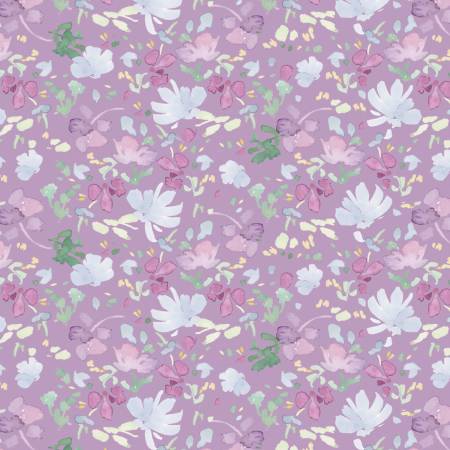 House of Blooms Lilac Dancing Blossoms Fabric-Camelot Fabrics-My Favorite Quilt Store