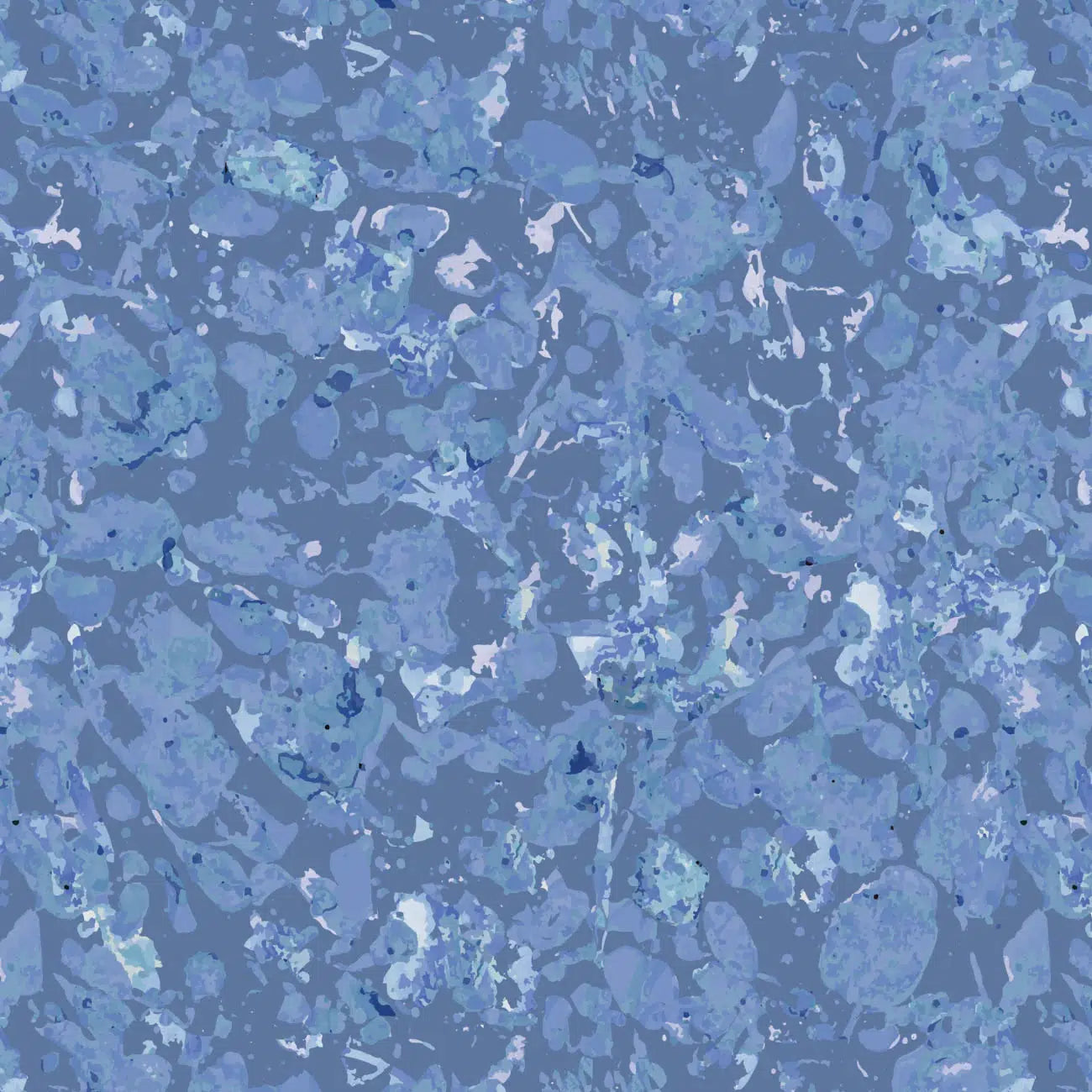 House of Blooms Periwinkle Watercolor Fabric