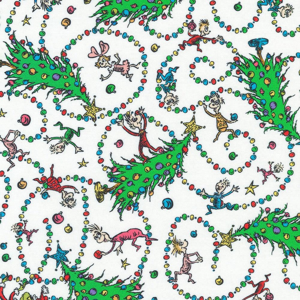 How The Grinch Stole Christmas Candy Cane Grinch Celebration Dr. Seuss Fabric-Robert Kaufman-My Favorite Quilt Store