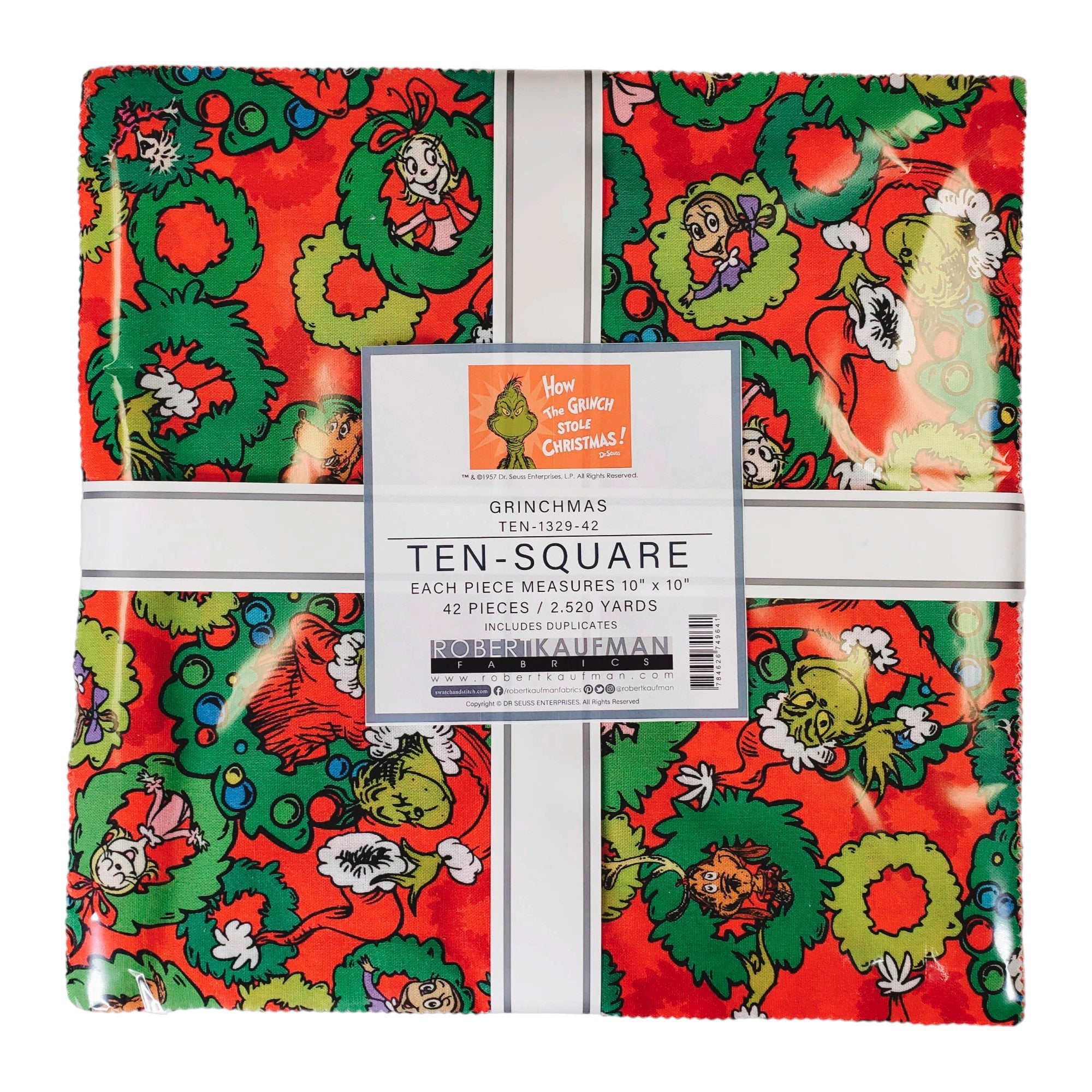 How The Grinch Stole Christmas Grinchmas 10" Squares-Robert Kaufman-My Favorite Quilt Store