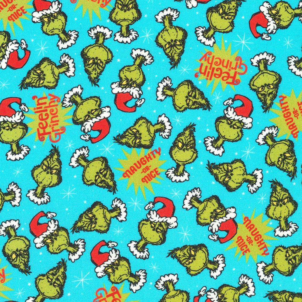 How The Grinch Stole Christmas Ice Feelin Grinchy Dr. Seuss Fabric-Robert Kaufman-My Favorite Quilt Store