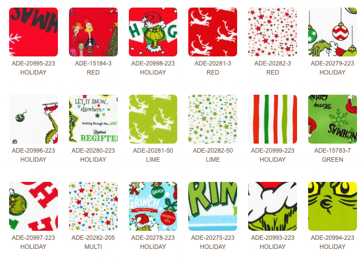 How The Grinch Stole Christmas Traditional Fat Quarter Bundle + Panels-Robert Kaufman-My Favorite Quilt Store