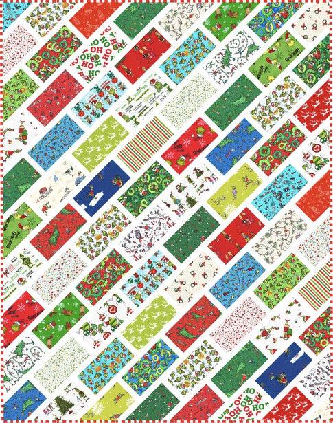 How the Grinch Stole Christmas Cobblestone Street Quilt Kit-Robert Kaufman-My Favorite Quilt Store