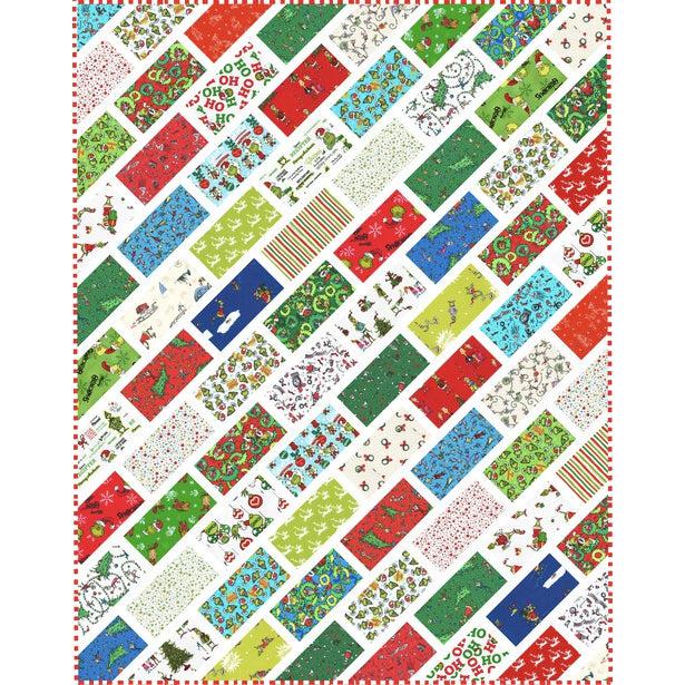 How the Grinch Stole Christmas Cobblestone Street Quilt Kit-Robert Kaufman-My Favorite Quilt Store