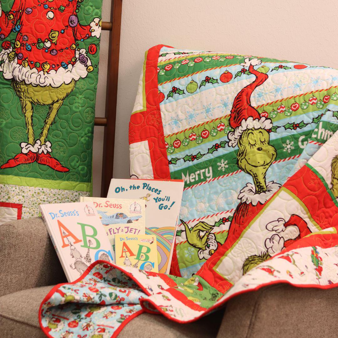How the Grinch Stole Christmas Grinch Games Quilt Kit-Robert Kaufman-My Favorite Quilt Store