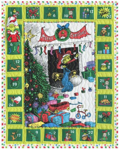 How the Grinch Stole Christmas Grinchmas Advent Calendar Quilt Kit-Robert Kaufman-My Favorite Quilt Store