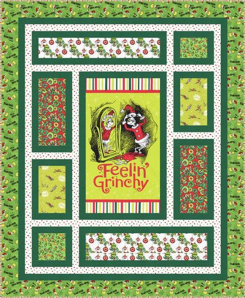 How the Grinch Stole Christmas Picture That Feelin Grinchy Quilt Kit-Robert Kaufman-My Favorite Quilt Store