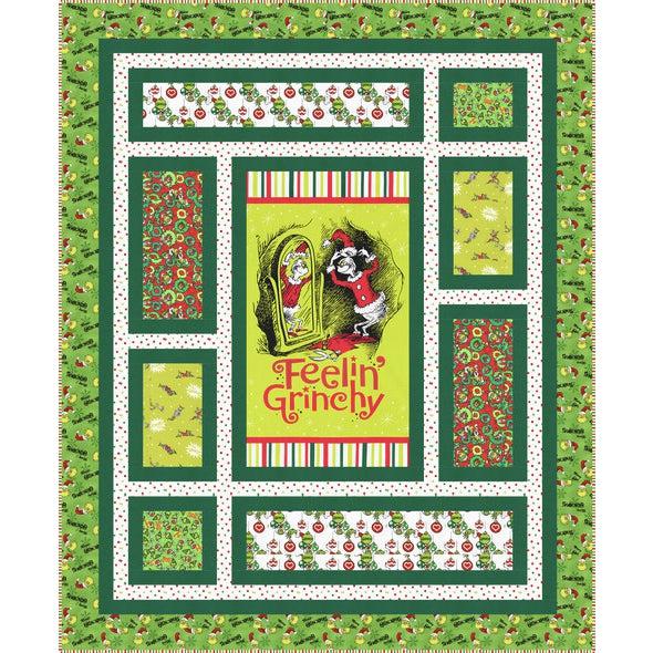 How the Grinch Stole Christmas Picture That Feelin Grinchy Quilt Kit-Robert Kaufman-My Favorite Quilt Store