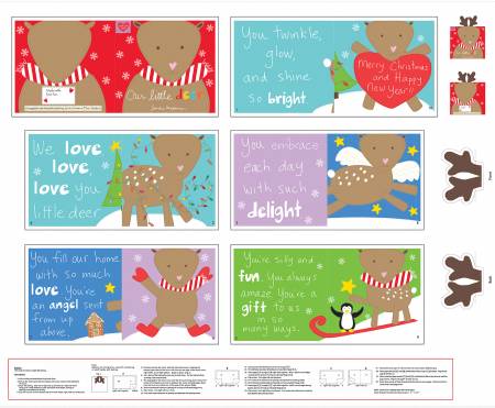 Huggable & Loveable Holiday Book Panel 36"