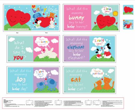 Huggable & Loveable Multi Baby Love 36" Book Panel-Studio e Fabrics-My Favorite Quilt Store