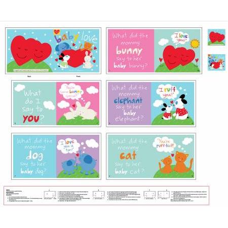 Huggable & Loveable Multi Baby Love 36" Book Panel