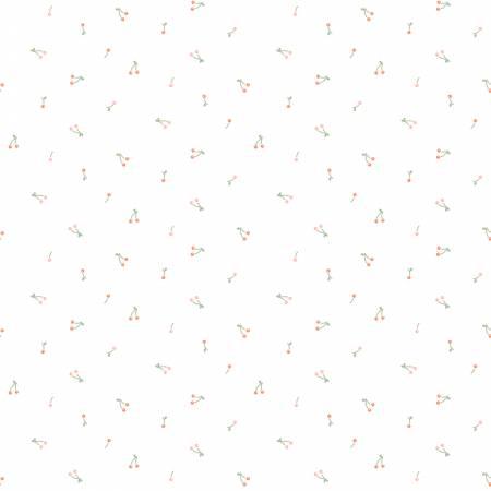 Hush Hush 3 White Cherries Jubilee Fabric