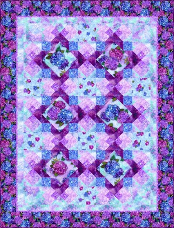 Hydrangea Blooms Quilt Kit-QT Fabrics-My Favorite Quilt Store