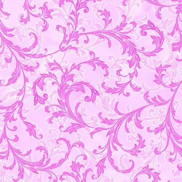 Hydrangea Dreams Blush Spring Scroll Fabric