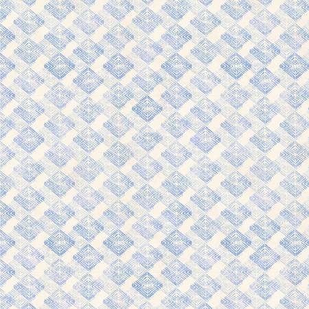 Hydrangea Mist Blue Diamonds Fabric