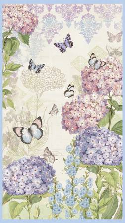 Hydrangea Mist Multi Floral 24" Panel-Wilmington Prints-My Favorite Quilt Store