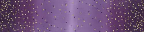 I Heart Ombre Aubergine Gold Metallic Hearts Fabric-Moda Fabrics-My Favorite Quilt Store