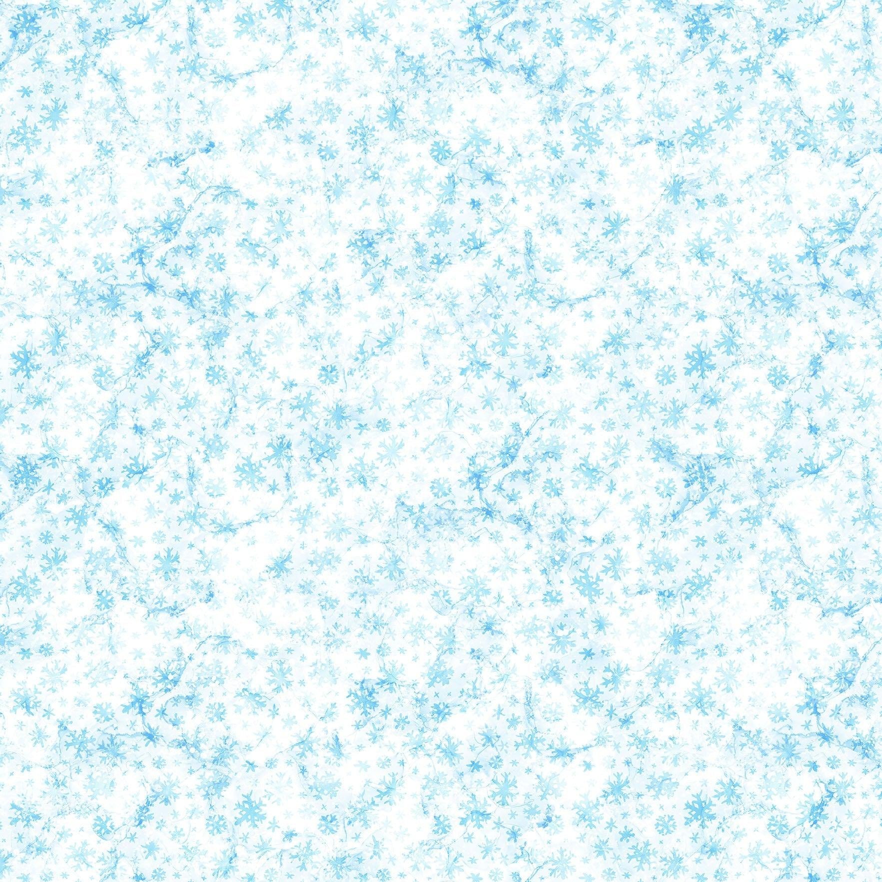 Illuminations Light Blue Snowflake Digital Print Fabric