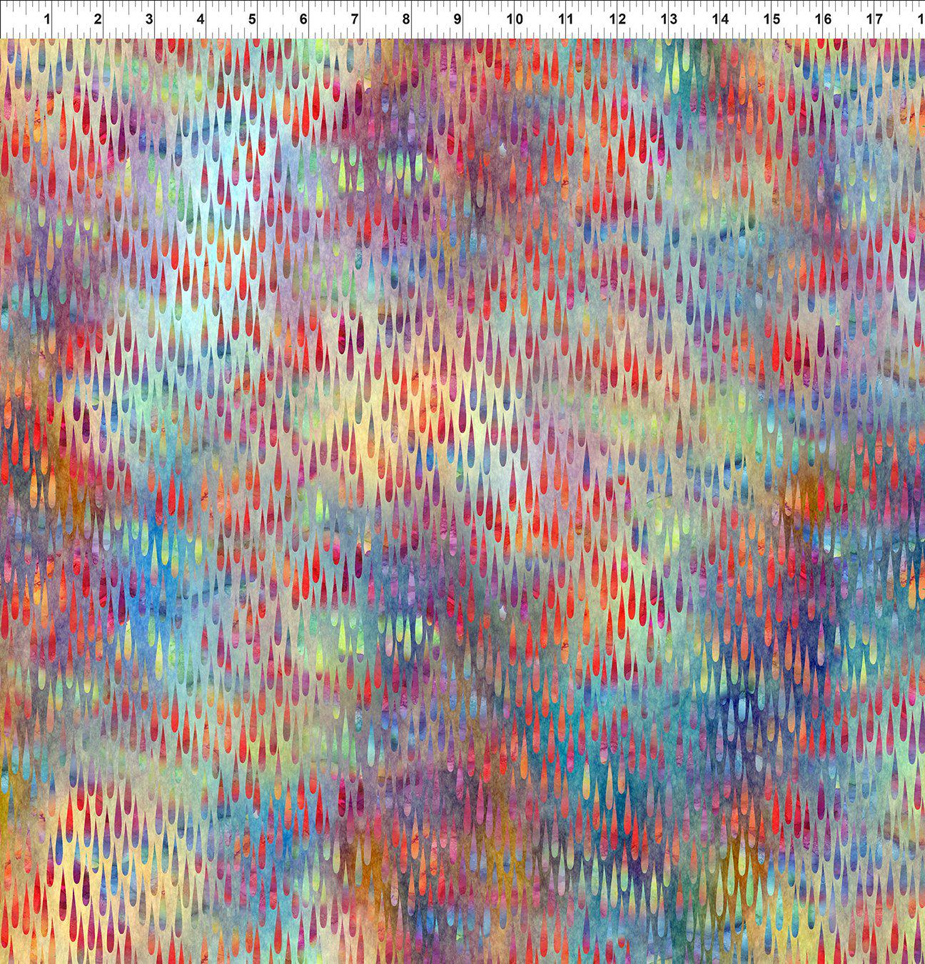 Impressions Multi Raindrops Fabric-In The Beginning Fabrics-My Favorite Quilt Store