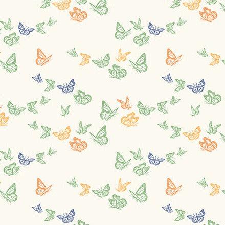 In the Garden Ivory Butterfly Migration Fabric-Windham Fabrics-My Favorite Quilt Store