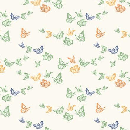 In the Garden Ivory Butterfly Migration Fabric