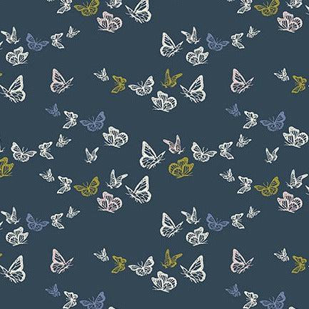 In the Garden Night Butterfly Migration Fabric-Windham Fabrics-My Favorite Quilt Store