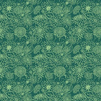 In the Garden Verdant Dahlia Dream Fabric