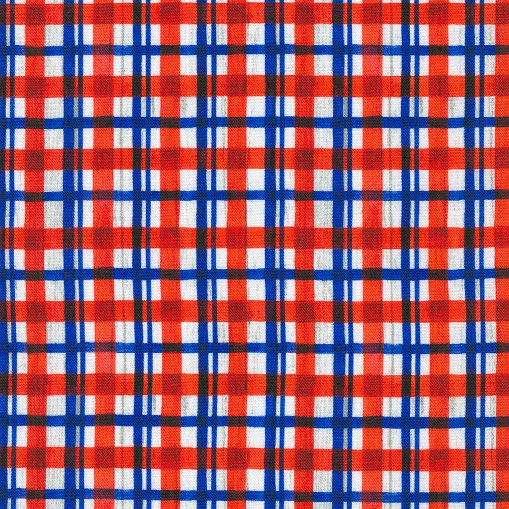 Independence Day Patriotic Plaid Fabric-Robert Kaufman-My Favorite Quilt Store